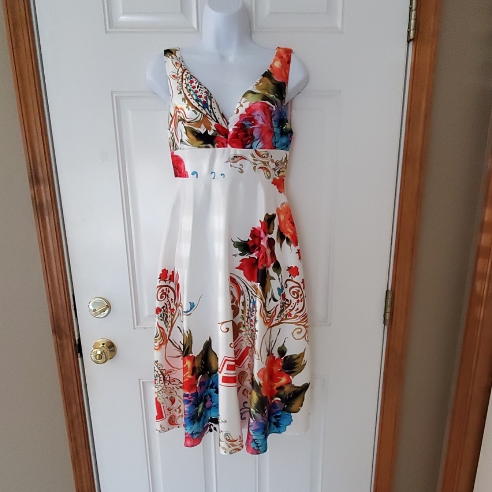 O THREAD multi colored silky sundress